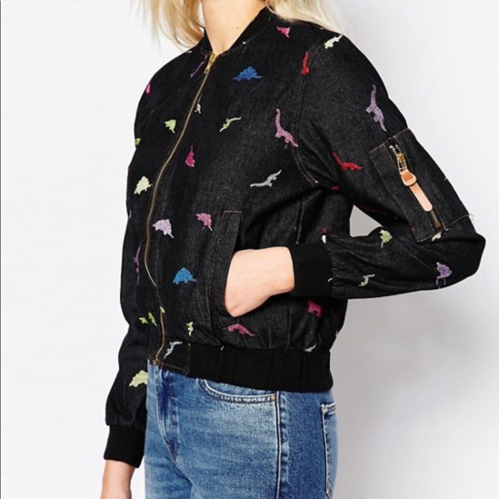 The Whitepepper Embroidery Dinosaur Jacket